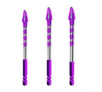 Forets triangulaires en carbure de tungstène 3 ou 5 pièces pour percer plusieurs surfaces, y compris pour mur, verre, bois, métal et carrelage avec marquage de taille (6 + 8 + 10 mm)