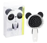 Forever 21 Brosse à cheveux - 1 brosse à cheveux avec personnage d'animal mignon, confortable et contrôle - Brosse à cheveux avec poils doux, base rembourrée et oreilles d'animaux (PANDA)