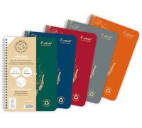 Clairefontaine Carnet à spirale Forever 68416C 100% recyclé A5 120 pages détachables lignées 90 g