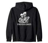 Forever & Always - Couple de squelettes romantiques Sweat à Capuche