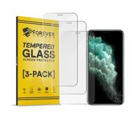 Forever Armour Lot de 3 protections d'écran en verre trempé pour iPhone 11 Pro Max, XS MAX 6,5", technologie en verre trempé transparent de qualité supérieure, dureté 9H, clarté HD