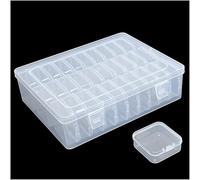 Forever bene 31 boîtes de rangement en plastique, transparentes | 1 coffret transparent 22,5 × 17,5 × 6 cm; 30 boîtes intérieures transparentes de 5,5 × 5,5 × 2 cm Pour vis, écrous et dans