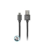 Forever Câble de Charge Micro USB en Cuir pour Smartphone Android Samsung Galaxy Sony Xperia HTC Huawei LG Microsoft