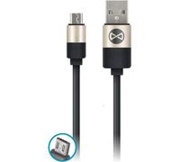 Forever Câble de charge USB Câble Micro-USB Câble de données Câble de synchronisation Câble de recharge Modern Black pour Smartphones Android Samsung Galaxy Sony Xperia HTC Huawei LG Microsoft