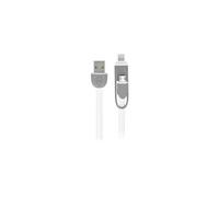 Forever - Câble USB - USB (M) pour Micro-USB de type B, Lightning (M) - 1 m - blanc