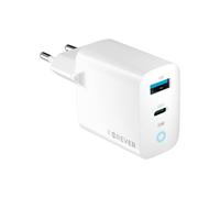 Forever chargeur rapide adaptateur secteur CQ PD 1X USB,1XUSB-C 20W pour tout téléphone portable iPhone Xiaomi Huawei Motorola Samsung 3A haute qualité, smartphone, cigarette électrique, smartwatch, i