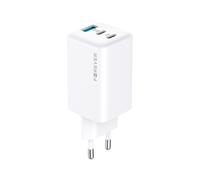 Forever chargeur secteur GaN PD QC TC-08-65ACC 2x USB-C 1x USB 65W blanc