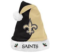 Forever Collectibles New Orleans Saints 2017 NFL Basic Logo Plush Christmas Santa Hat Chapeau
