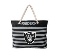 Forever Collectibles NFL Nautique à Rayures de Plage Piscine Sac fourre-Tout, Oakland Raiders