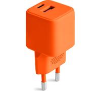 Forever COLORUM, Chargeur de téléphone portable pour tous les iPhone, Xiaomi, Huawei, Motorola et Samsung, Chargeur rapide + USB-A + USB-C PD 30W CLS30-AC-10 Orange