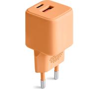 Forever COLORUM, Chargeur de téléphone portable pour tous les iPhone, Xiaomi, Huawei, Motorola et Samsung, Chargeur rapide + USB-A + USB-C PD 30W CLS30-AC-10 Pêche