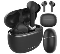 FOREVER Casque sans Fil Bluetooth 5.3 Modes ANC TWE-210 EARP avec étui de Chargement Microphone, contrôle, indicateurs LED in-Ear Headphones (Noir)