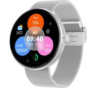 Montre Connectée Femme Élégante Suivi Santé Appel Bluetooth Forever Argent