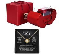 Forever Flower - Coffret cadeau pour collier rose - Ensemble de bijoux romantiques préservés - Cadeau élégant pour anniversaire, Saint-Valentin, demande en mariage