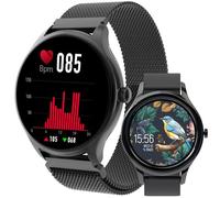 FOREVER ForeVive 3 SB-340 Montre Connectée Homme Femme - Écran Tactile 1,83", Cardiofréquencemètre, Podomètre, Notifications, IP68 Étanche, Autonomie 10 Jours, iOS Android (Noir)