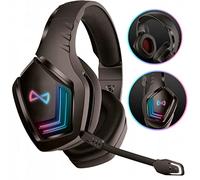 FOREVER GHS-700 Casque Gaming sans Fil - Casque Bluetooth 5.1 avec Micro pour PS Xbox PC Nintendo - Casque Reducteur de Bruit Over Ear avec Rétroéclairage RVB et Batterie 12h - Gaming Accessoire