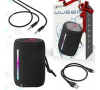 FOREVER Haut-parleur Bluetooth LED 10W, sans fil, mains libres, IPX6 étanche, portable, Bluetooth 5.0, son stéréo 360° TWS jusqu'à 5 heures of lecture of musique sans fil, microphone intégré.