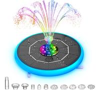 Forever LED Fontaine solaire à pile Fontaine solaire Pompe de bassin solaire Pompe à eau solaire 5.5W pour oiseaux Bain Jardin, Petit étang