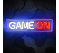 FOREVER Light Enseigne Lumineuse Neon LED GAME ON - Neon Mural LED Coloré pour la Maison et Les Restaurants - Néon LED Gamer Économe en Énergie avec USB - Decoration Chambre Gaming et de Salon