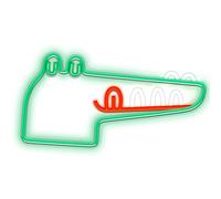 Forever Light FLNJ03 Veilleuse néon LED JURASSIC CROC Enseigne lumineuse LED signe vert