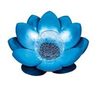 Forever Light Lampe LED solaire SUNARI FLS-70 fleur de lotus bleue, 3000K, 600?mAh, Ni-MH
