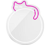 Forever Light LED Lumière néon décorative avec miroir Art mural Décoration murale Sleeping Cat