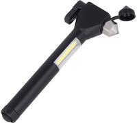 Forever Light Marteau d'urgence automobile 4en1 avec aimant, marteau de voiture coupe-ceinture et lampe de poche, EMERGENCY 2xAAA idéal pour les urgences, fonctionne sur piles
