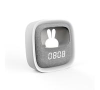 Forever Light Réveil d'alarme en forme de lapin avec veilleuse LED - Pour un sommeil paisible