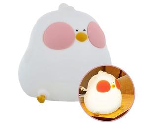 FOREVER Light Veilleuse Enfant Poule Affamée - LED Multicolore, Silicone Souple, 4 Niveaux de Luminosité - Rechargeable USB-C, Portable, Lampe de Chevet Tactile
