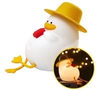 FOREVER Light Veilleuse LED Canard en Vacances - Silicone Souple, 2 Niveaux de Luminosité - Rechargeable USB-C - Lampe de Chevet Tactile Portable pour Enfant