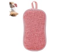 Forever Lot de 8 éponges réutilisables en microfibre pour le nettoyage de la vaisselle et de la cuisine (rouge)