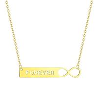 Forever Love Infinity Symbol Fashion Figure 8 Collier Géométrique pour Bijoux Simple pour Femmes