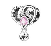 Forever love pets breloque en perles, breloque pour bracelet, compatible avec le collier bracelet pandora