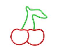 FOREVER Lumière LED Colorée en Forme de Cerise - Ensigne Mural Économe en Énergie avec USB ou Piles - Décoration de Salon pour la Maison et Les Restaurants