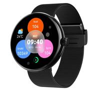 Montre Connectée Femme Élégante Suivi Santé Appel Bluetooth Forever Noir