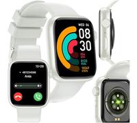 FOREVER Montre Connectée IGo Watch 3 Blanche - Montre Connectée Femme et Homme 1,83" - Montre Sport avec Podometre et Suivi du Sommeil - Smartwatch Android et iOS - Montre Connectee Étanche IP67