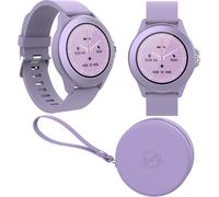 Forever Montre Connectée Ronde Colorum Cw-300 - Montre Sport Homme Femme Avec Podometre - Smartwatch Etanche Ip68 - Montre Connectée Grande Autonomie - Montre Connectée Android Ios - Violet