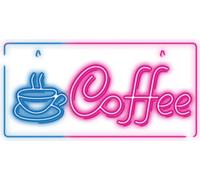 Forever néon plexi led coffee rose bleu néolia