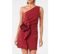 Forever New Arabella Rosette Asymmetrical Mini Dress Rio Red Taille: 12 | Robes Mini Outlet | Femme | Rouge