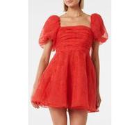 Forever New Cody Embroidered Skater Mini Dress Red Taille: 10 | Robes Mini Outlet | Femme | Rouge