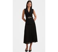 Forever New Forever New Black Bianca Woven Mix Knitted Dress Black EU 36 (UK 8)