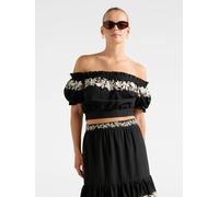 Forever New Forever New Black Blaire Embroidery Top