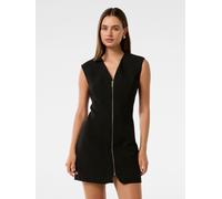 Forever New Forever New Black Hannah Zip Front Mini Dress Black 8