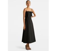 Forever New Forever New Black Harlow Petite Bow Front Midi Dress Black 12