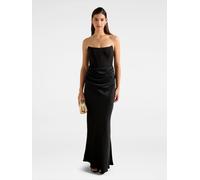 Forever New Forever New Black Isra Drape Strapless Maxi Dress Black EU 34 (UK 6)