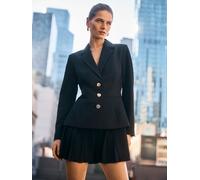 Forever New Forever New Black Lenora 2-In-1 Blazer Mini Dress Black EU 34 (UK 6)