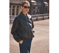 Forever New Forever New Black Mattie Cropped Bomber Jacket