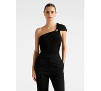 Forever New Forever New Black Robyn Hardware One Shoulder Top