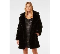 Forever New Forever New Black Tara Faux Fur Coat