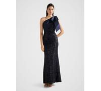 Forever New Forever New Blue Delta Sequin Bow Maxi Dress Blue EU 36 (UK 8)